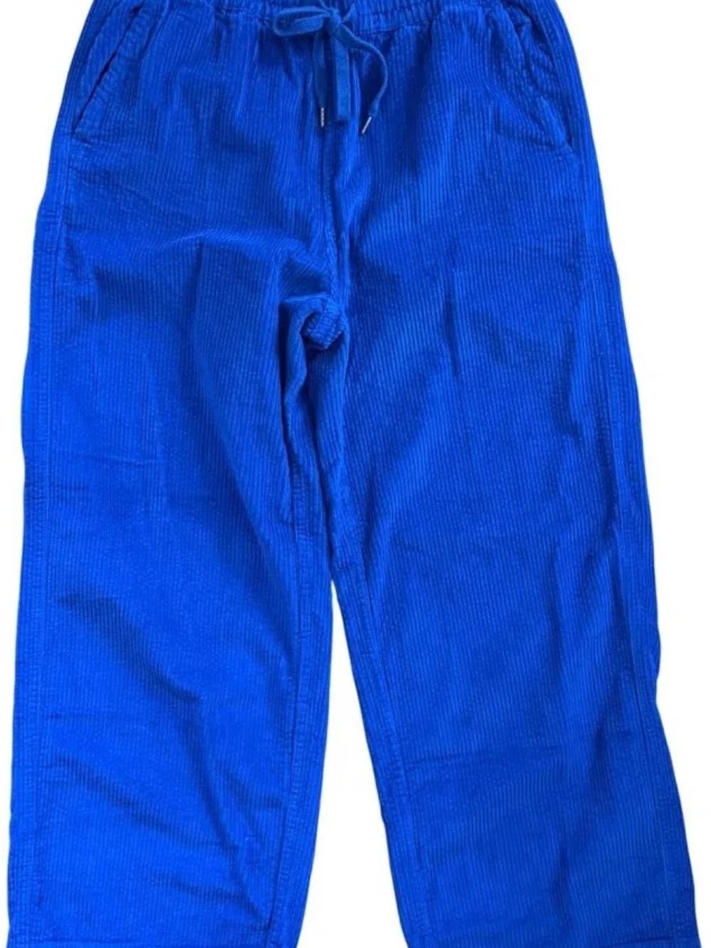 Old Navy Royal Blue Corduroy Drawstring Wide Leg Pants